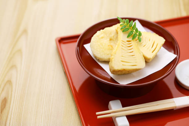 bamboo shoots tempura, Japanese cuisine