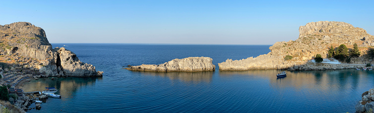 St Paul Beach on Rhodos Island in Greece. beautiful summer day.