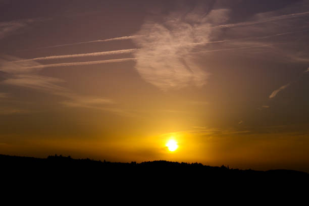 Clouds and lovely sky at Sunset in Toledo in winter