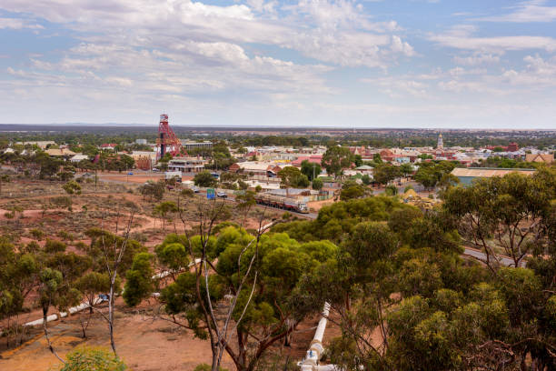 カルグーリーボールダーの眺め、西オーストラリア、オーストラリア - town australia kalgoorlie mining ストックフォトと画像