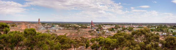 カルグーリー ボルダーのパノラマ、西オーストラリア、オーストラリア - town australia kalgoorlie mining ストックフォトと画像