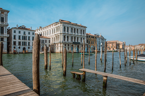 View of Venice canals in Italy