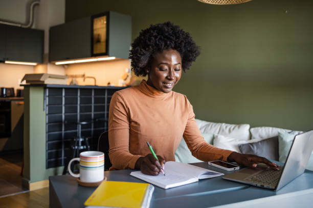 istock Young woman studying at home 1480377798