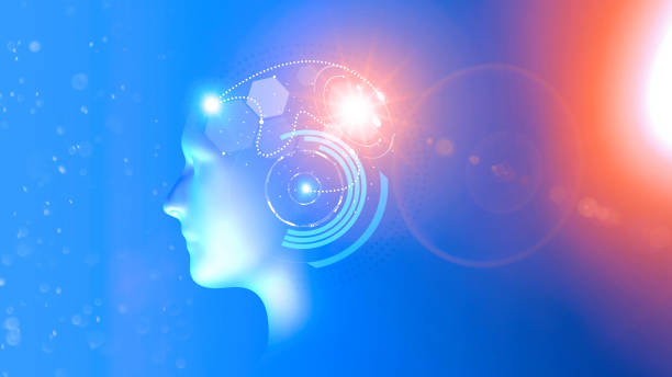istock Digital consciousness, brain potential. Ideas and innovation. Human anatomy and brain, side view. 1480379287