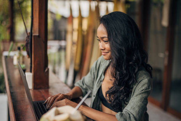 istock Modern woman sitting in bar 1480381120