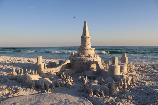 istock Sand Castle Beach Art Castle made of sand 1480382047