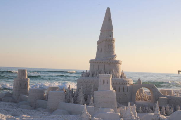 istock Sand Castle Beach Art Castle made of sand 1480382048
