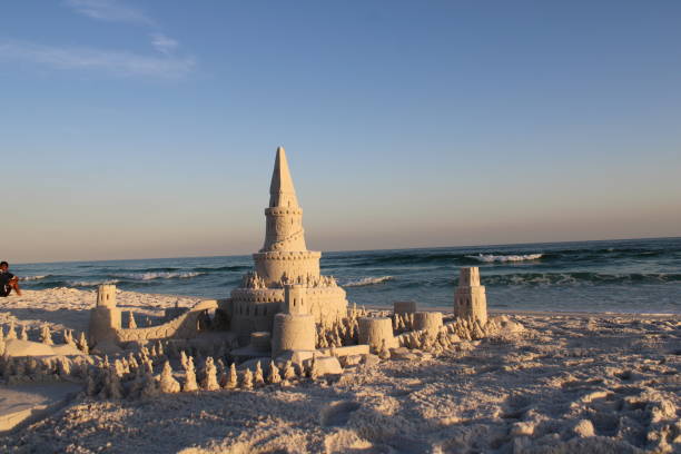 istock Sand Castle Beach Art Castle made of sand 1480382053