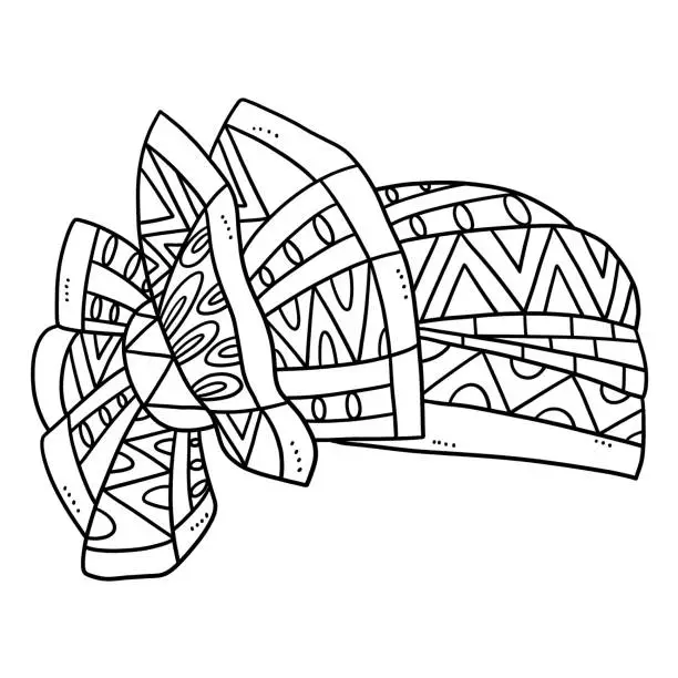 Vector illustration of Headwrap Isolated Coloring Page for Kids