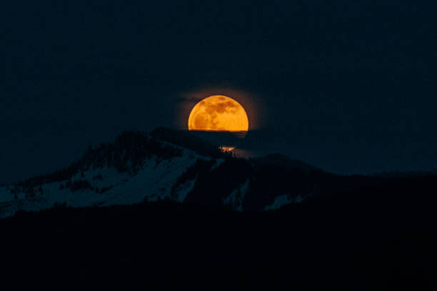 istock Pink Moon over North Cascades in a Washington State. 1480385383