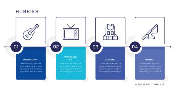 Vector illustration of Hobbies Infographic Design Template