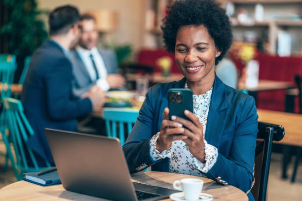 istock Business woman working at a restaurant 1480397111