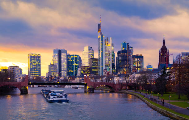 istock Golden hour in Frankfurt, Germany 1480397172