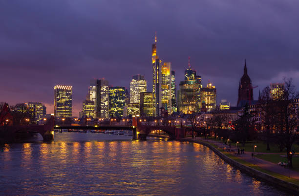 istock Blue hour in Frankfurt, Germany 1480397173