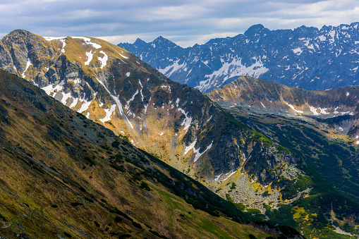 View of the High Tatras in summer.