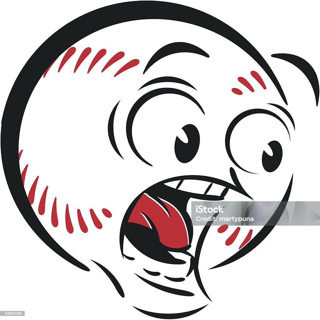 screaming 野球 - おびえるのロイヤリティフリーベクトルアート