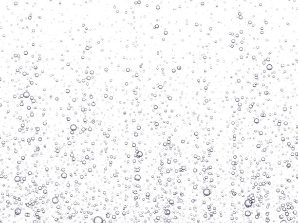 istock Underwater fizzing bubbles, soda or champagne carbonated drink, sparkling water isolated on white background. 1480421449