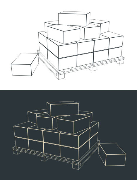 Pallet Line Drawing 2,600+ Pallets Drawings Stock Illustrations, Royalty-Free Vector ...