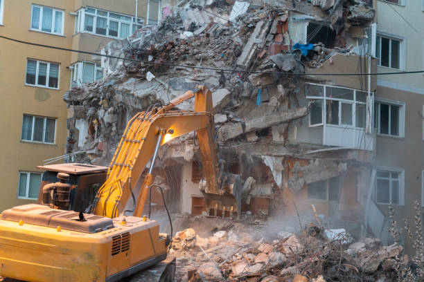 Demolition house , building renovation at city