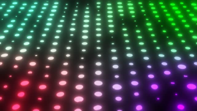 Abstract background of colorful flashing dots, video 4k, 60 fps