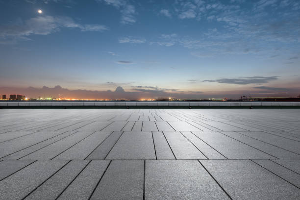 istock Empty square floor and blue sky nature landscape 1480446889