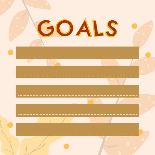 Bullet Journal Goal Planner Template To Do List Aesthetic To Do List and Goals Bullet in Square Vector Illustration Patel Color for Social Media Post and Print time management student stock illustrations