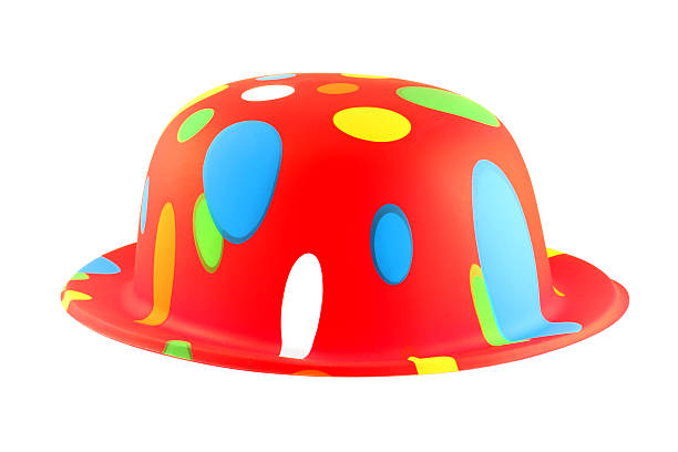Carnival colorful polka dot hat.