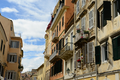 Apartments above the high street restaurants and shops.