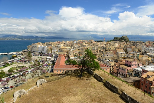 Elevated view from the Corfu old fort.