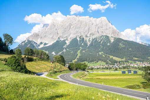 View to the Zugspitze in Germany