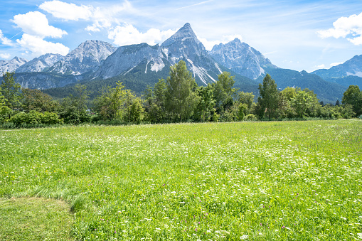 View to the Zugspitze in Germany