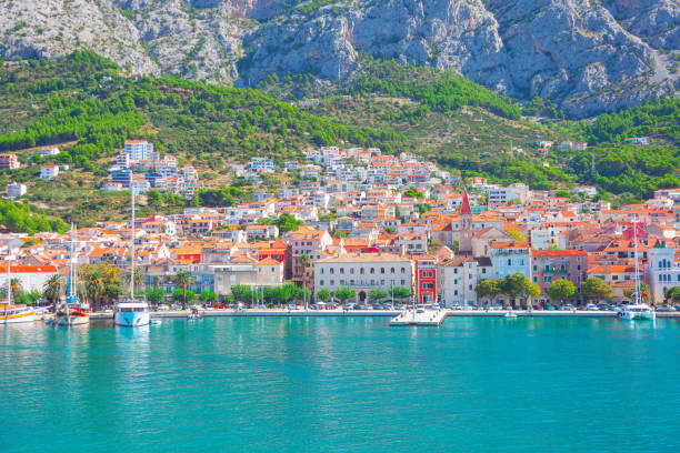 istock Makarska coastal town in Croatia 1480507617