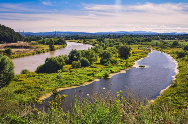 The Vistula river in Tyniec near Krakow, Poland.
