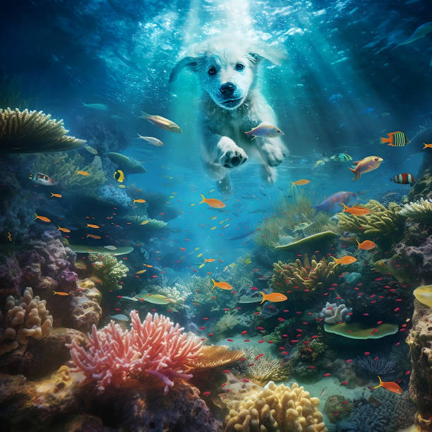 The underwater puppy
