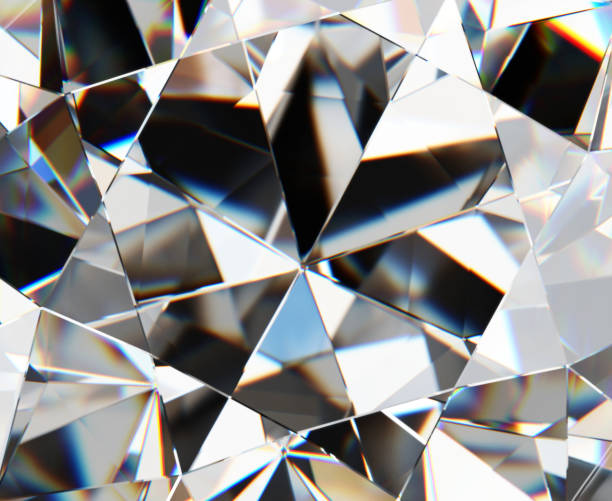 istock Luxury Abstract Realistic Crystals Texture with Prism Spectrum Caustic Reflection Close Up Background 3D rendering 1480509087