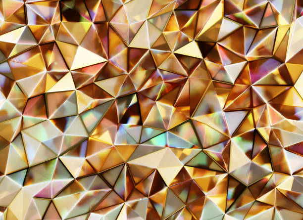istock Luxury Abstract Realistic Crystals Texture with Prism Spectrum Caustic Reflection Close Up Background 3D rendering 1480509159