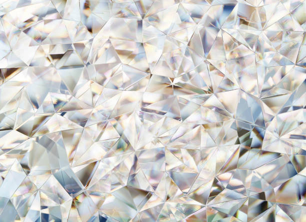 istock Luxury Abstract Realistic Crystals Texture with Prism Spectrum Caustic Reflection Close Up Background 3D rendering 1480509198