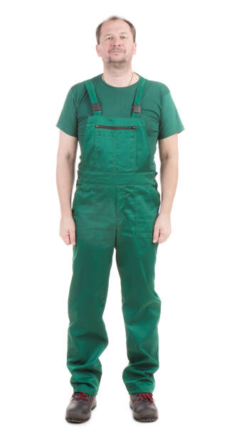 istock A worker in a green bib overalls. 1480514312