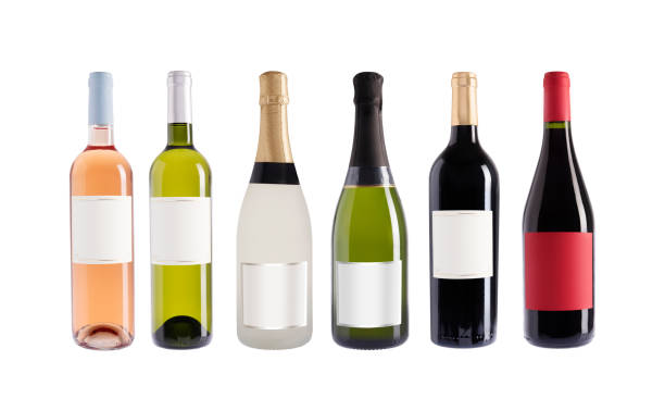 istock Champagne and wine bottles with label. 1480522024