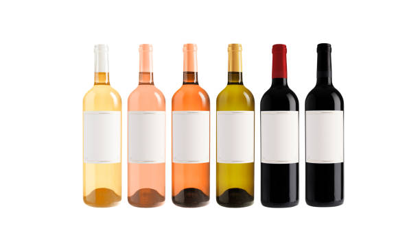istock Bottles of wine set, isolated on white background. 1480522043