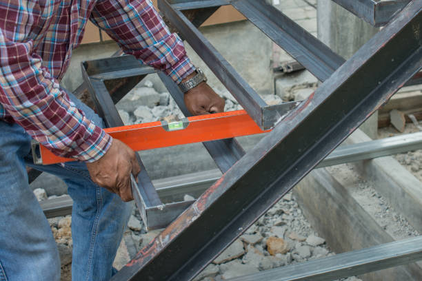 istock worker using spirit level tool for checking the level of steel 1480522932