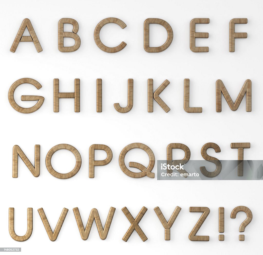 木製文字アルファベット - 木製のロイヤリティフリーストックフォト