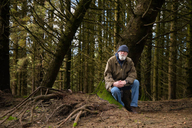 istock Senior man resting in woodland 1480527836