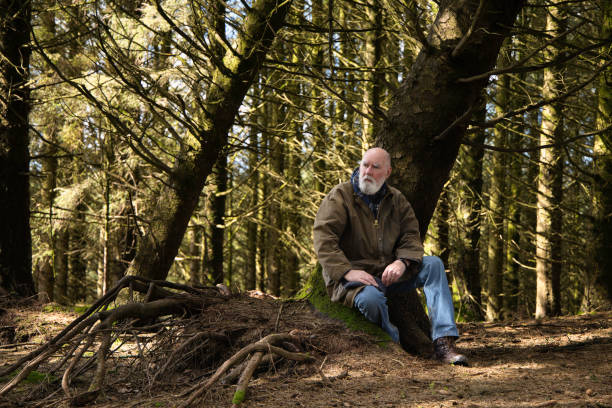 istock Senior man resting in woodland 1480527875