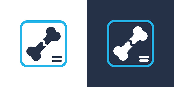 Fracture bone icon. Solid icon vector illustration. For website design, logo, app, template, ui, etc.