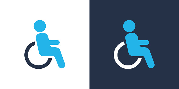 Disabilty icon. Solid icon vector illustration. For website design, logo, app, template, ui, etc.