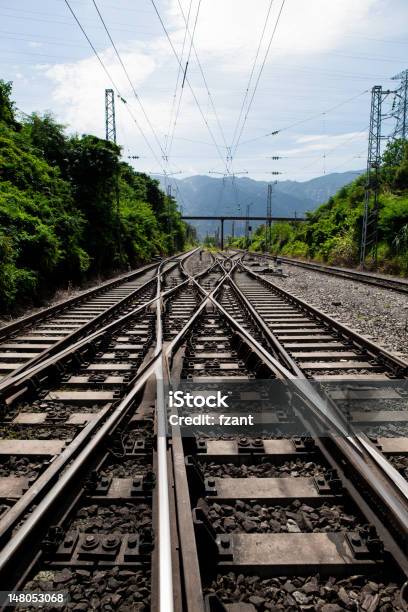 Railroad Track Stock Photo - Download Image Now - Shunting Yard, Train - Vehicle, Absence
