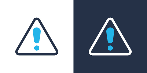 Warning sign icon. Solid icon vector illustration. For website design, logo, app, template, ui, etc.