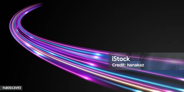 Line Light Texture Elegant Abstract Light Line Effect Design Vector Illustration On Black ...