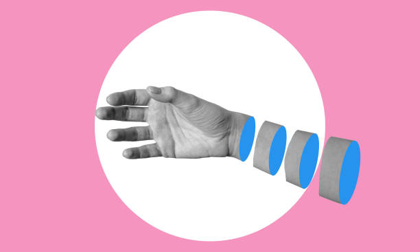 istock Art collage, A woman's hand on a pink background. 1480547146